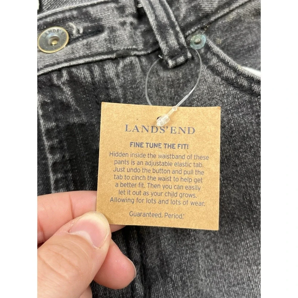 Lands' End Jeans Size 18‎ Kids Mid Rise Stretch Straight Leg Blue Denim NWT